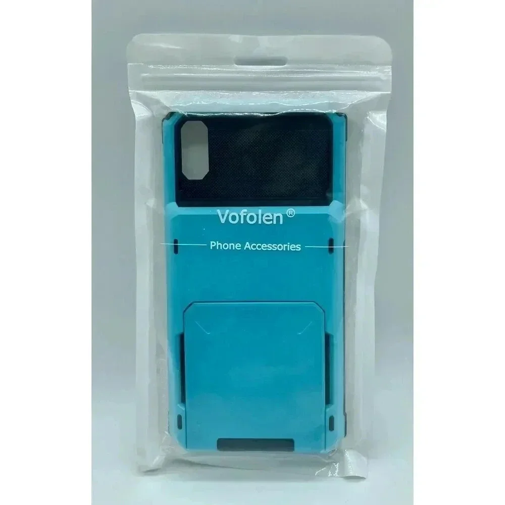 Vofolen‎ Case For iPhone XS Max Wallet ID Slot 4 Credit Card Holder Light Blue